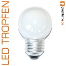 10 x LED Tropfen Kugel 0,8W E27 warmweiß 3000K 360° Innen- & Außeneinsatz