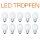 10 x LED Tropfen Kugel 0,8W E27 warmweiß 3000K 360° Innen- & Außeneinsatz