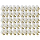 100 x LED Tropfen 5+4 1W E27 KLAR Plastik warmweiß...