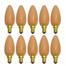 10 x Glühbirne Kerze Softone Flame Terracotta 25W E14 Glühlampe 25 Watt Glühbirnen Glühlampen