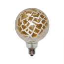 LED Filament Globe G125 Krokoeis Gold 6W fast wie 60W E27 Sparlampe Glühbirne Glühlampe