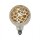 LED Filament Globe G125 Krokoeis Gold 6W fast wie 60W E27 Sparlampe Glühbirne Glühlampe