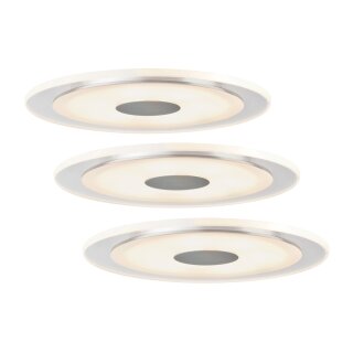 Paulmann LED Einbauleuchten-Set Premium Line Whirl 6W Alu Satin 3er Set 925.43