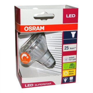 Osram LED GU10 3W = 20W Halogenersatz warmweiß 2700K 36° dimmbar