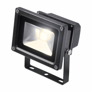 Heitronic 10W LED Fluter Kaltweiß 6700K 920lm Strahler Flutlicht schwarz mit High Power SMD