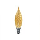 10 x Paulmann Kerze Royal gedreht gold 60W E14 Glühbirne Glühlampe 565.67