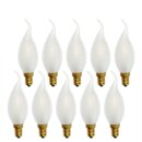 10 x LED Filament Kerze Windstoß 1W fast 15W E14...