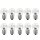 10 x Osram Halogen Eco Tropfen Glühbirne 46W = 60W E27 Glühlampe klar Kugel 64543