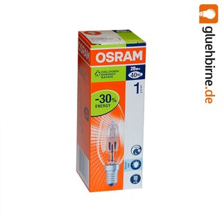Osram Kerze Eco Halogen Glühbirne 28W E14 klar Glühlampe warmweiß dimmbar
