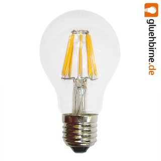 LED Filament Glühbirne 6W fast wie 60W E27 Glühlampe 620lm Glühfaden warmweiß 2700K 360° DIMMBAR