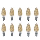 10 x Paulmann Kerze Krokoeis Gold 25W E14 Kerzen 25 Watt...