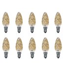 10 x Paulmann Kerze Krokoeis Gold 40W E14 Kerzen 40 Watt...