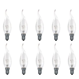 10 x Paulmann Kerze windstoß klar 40W E14 Cosylight...