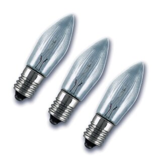 3 x Osram Ersatzleuchtmittel 6125 3W E10 klar 34V Julljus