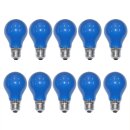 10 x Glühbirne 25W E27 Blau Glühlampe 25 Watt...