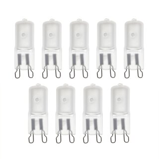 9 x G9 Hochvolt Halogen 25W MATT Stiftsockel Halogenlampe 25 Watt UV Stop