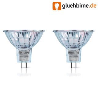 2 x Philips Halogen 50W GU5,3 12V 36° Reflektor Halogenleuchtmittel 50 Watt Lampe