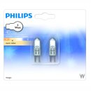 2 x Philips Halogen Stiftsockellampe 5W G4 12V klar Halogenlampe warmweiß 2700K dimmbar