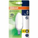 Osram Duluxstar Classic B Energiesparlampe Kerze 5W = 25W E14 2700K warmweiß dimmbar