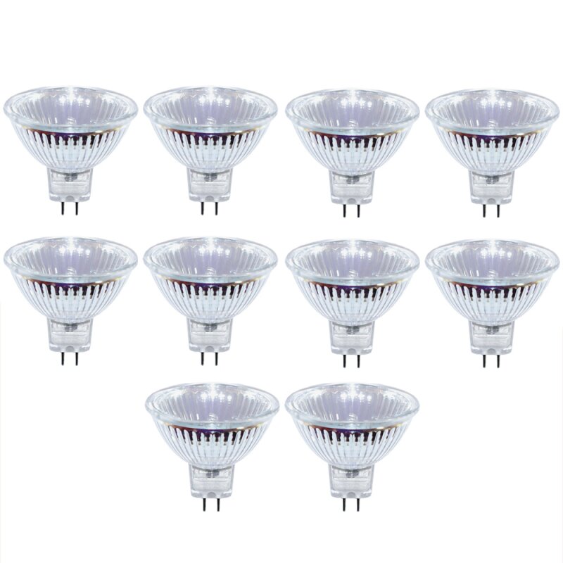 10 x Halogen Leuchtmittel 35W GU5,3 MR16 12V FL 35 Watt Lampe 36°, 9,