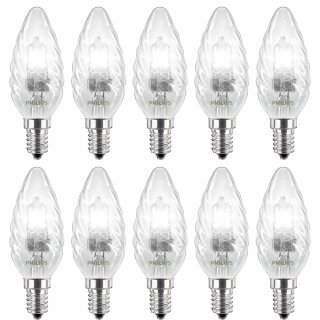 10 x Philips Kerze Gedreht Eco Halogen Glühbirne 28W =...
