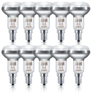 10 x Philips Eco Halogen Spot R50 18W = 25W E14 Reflektor EcoClassic 30° dimmbar