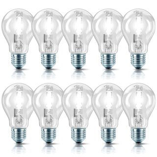 10 x PHILIPS Halogen Eco Glühbirne 28W = 40W / 35W E27 Glühlampe klar dimmbar