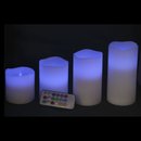 LED Wachskerzen Set 4 Stück RGB bunt mit Fernbedienung