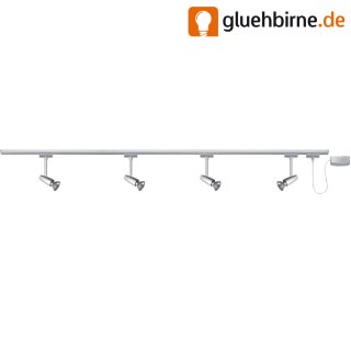 Paulmann Schienensystem URail Halogen-Set 4 x 50W Barelli 230V GU10 Chrom matt