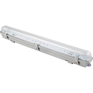 LED Feuchtraumwannenleuchte 1 x 9W = 18W 850 Lumen 4000K kaltweiß mit LED Glasröhre