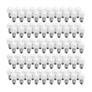 100 x Glühbirne Tropfen 7W E27 klar Glühlampe 7 Watt Glühbirnen Glühlampen