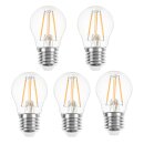 5 x LED Filament Tropfen Leuchtmittel 4W = 40W E27 klar...