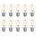 10 x LED Filament Tropfen Leuchtmittel 4W = 40W E27 klar 470lm warmweiß 2700K