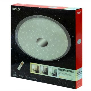 Briloner LED Sternenhimmel Deckenleuchte Space Weiß rund Ø46cm 24W 1920lm CCT Warm-Kaltweiß dimmbar mit Fernbedienung