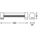 Briloner LED Wandleuchte Spiegelleuchte Chrom IP44 33cm 8W 720lm CCT Warm- Neutral- Kaltweiß Memory
