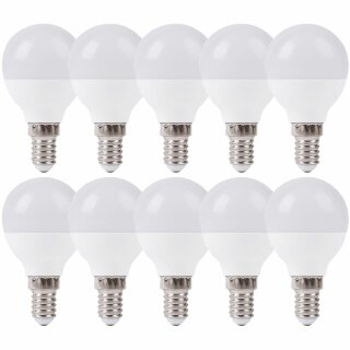 10 x LED Leuchtmittel Tropfen 7W E14 matt 630lm Tageslicht 6500K kaltweiß