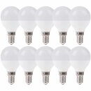 10 x LED Leuchtmittel Tropfen 7W E14 matt 630lm Tageslicht 6500K kaltweiß