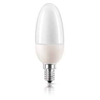 Philips ESL Energiesparlampe Softone Kerze 8W = 40W E14 432lm 10J warmweiß 2700K