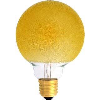 LED Filament Globe Eiskristall Bernstein G95 6W = 60W E27 Glühbirne Glühlampe Sparlampe