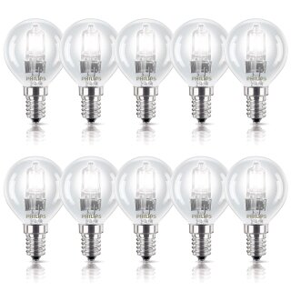10 x Philips Eco Halogen Glühbirne 28W = 35W E14...