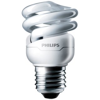 Philips Energiesparlampe Tornado 8W = 45W E27 Spirale warmweiß 2700K