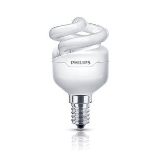 Philips Energiesparlampe Tornado 5 Watt = 30W E14 XSmall Schnellstart warmweiß 827 