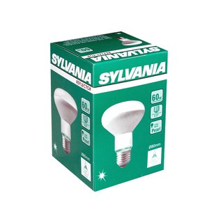 1 x Sylvania Reflektor Glühbirne R80 60W Glühlampe E27 Glühbirnen 60 Watt 80°