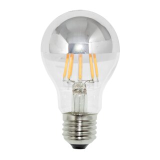 LED Filament Kopfspiegel Silber 8W = 60W E27 AGL Glühlampe Glühbirne Glühfaden warmweiß