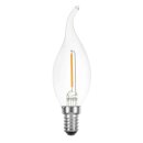 6 x LED Filament Kerze Windstoß 1W fast wie 15W E14 klar Glühlampe Fadenglühbirne warmweiß 2700K