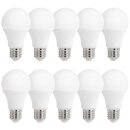 10 x LED Leuchtmittel Birnenform A60 10W = 60W E27 matt...