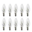 10 x Kerze Eco Halogen Glühbirne 28W = 40W / 35W E14 Glühlampe warmweiß dimmbar