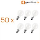 50 x Tropfen Glühbirne 15W E14 klar Glühlampe...