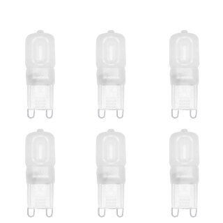 6 x Mini LED G9 2.5W 200lm 230V warmweiß 3000K Ersatz für Halogenleuchtmittel 20W