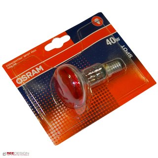 1 x Osram Reflektor Glühbirne Spot Color Rot R50 40W 40 Watt Glühlampe E14